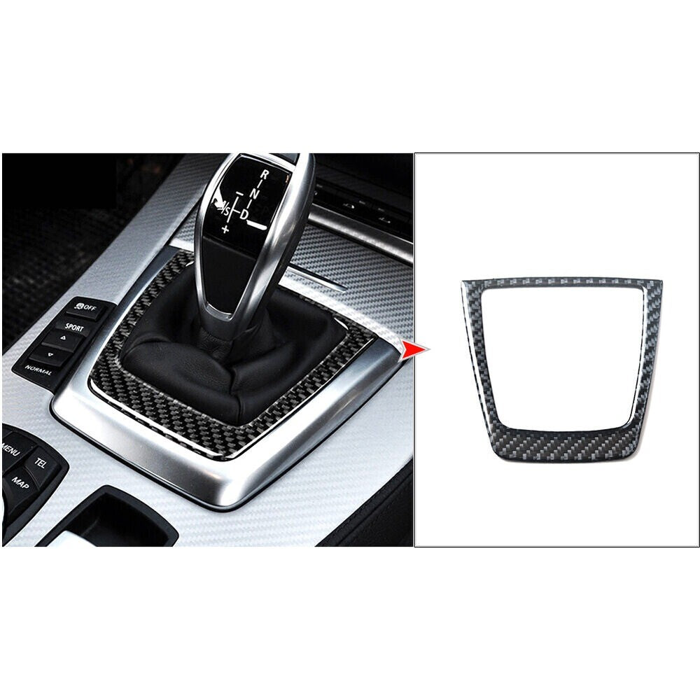 For Z4 E89 09-2016 Carbon Fiber Interior Automatic Gear Shift Cover Trim New n