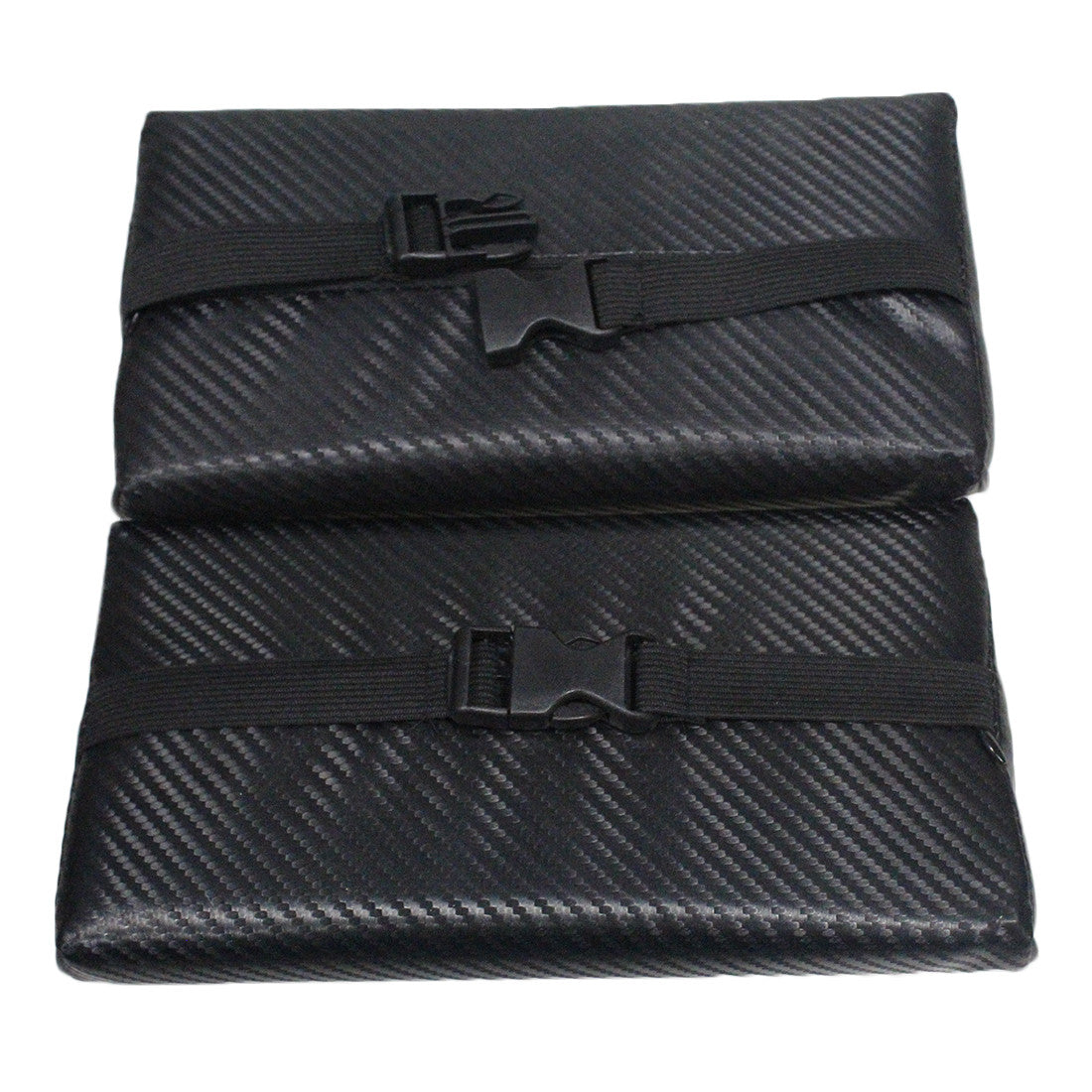 2 Pcs Carbon Fiber Embroidery Surface Car Rest Cushion for Seat Headrest Neck Pillow
