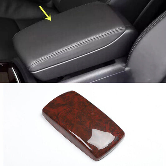 for Audi A6 208-2011 Brown Wood Grain Central Control Armrest Box Decor Trim 1P