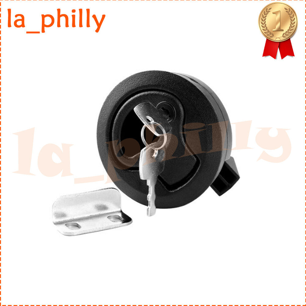 For M1-43 RV Marine Boat Slam Latch Hatch Round Pull W Lock 1/2Door Deck Q