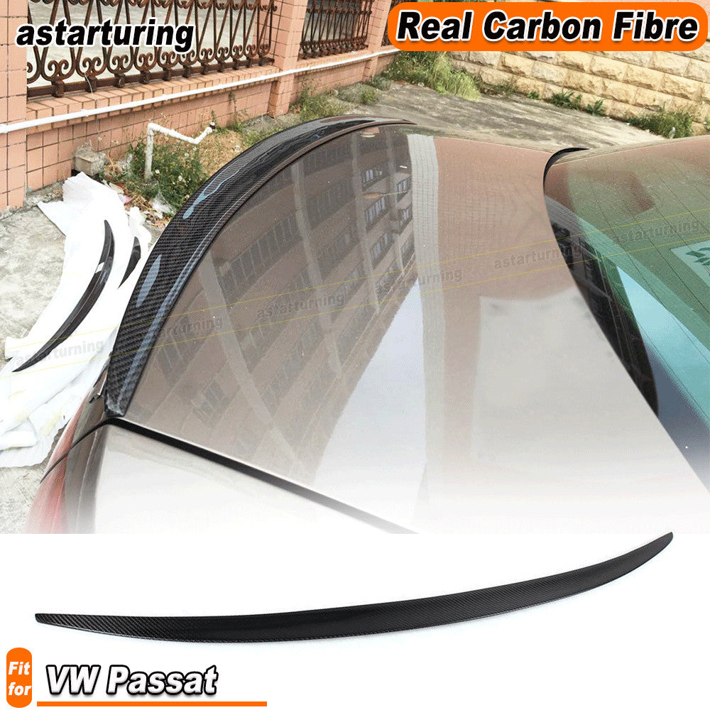 REAL Carbon Rear Trunk Spoiler Boot Wing Lip Black Fit for VW for Passat 2011-2015