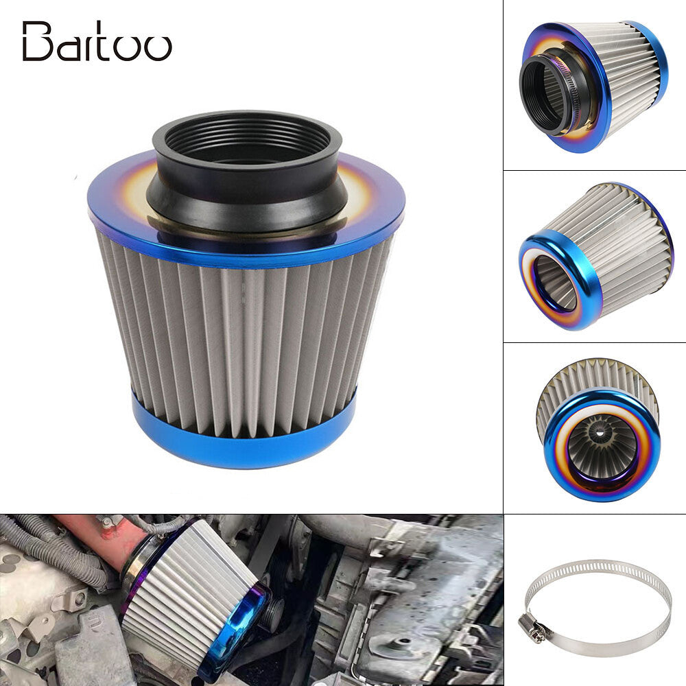 376mm REUSABLE Air Filter STAINLESS STEEL Wire High Flow Cold Air Intake Filter Q