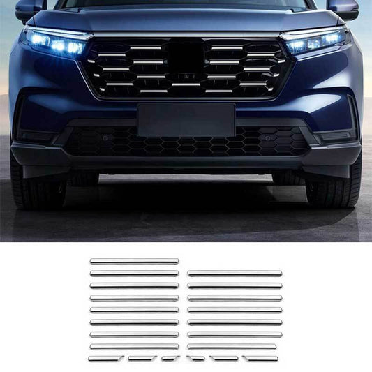 for Honda CRV CR-V 2023-2024 Chrome Front Grille Grill Mesh Strips Trim Decor