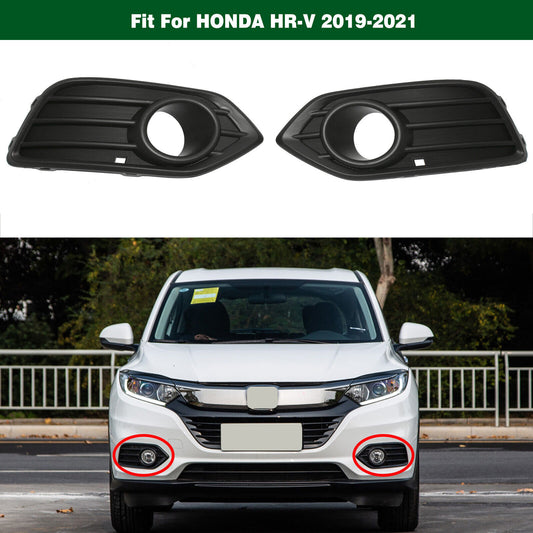 Pair Front Fog Light Lamp Trim Cover Grille Bezel Fit for HONDA HR-V 2019-2021