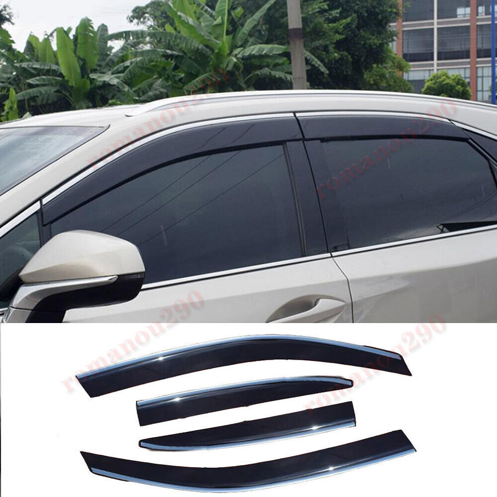 for LEXUS RX350/450h 16-22 Car Window Visors Sun Rain Guard Deflectors W/Chrome