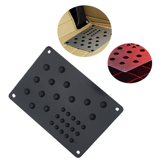 1-piece pack of aluminum car floor mats, carpets, heel pads, pedal pads, 220x150mm screws n