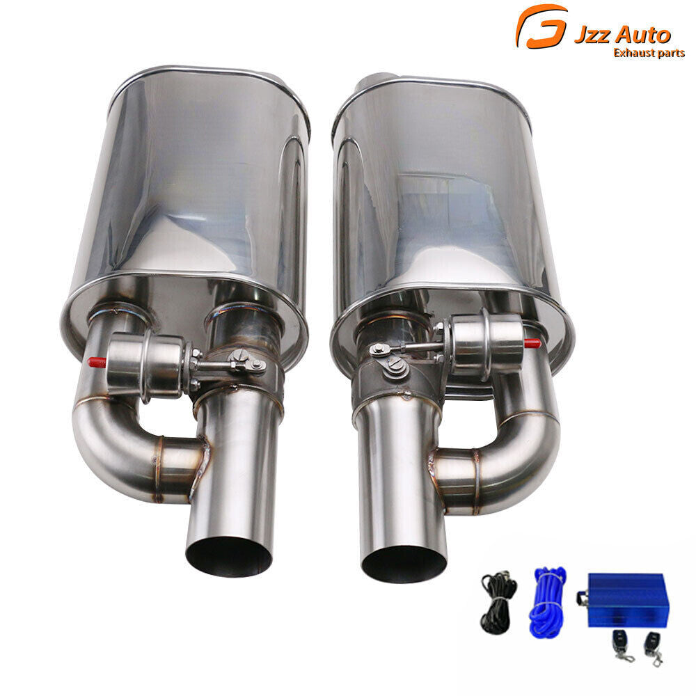 Pair 2.5 In/out Adjust Sound Value Muffler Exhaust WITH Exhaust Valve 8.346 