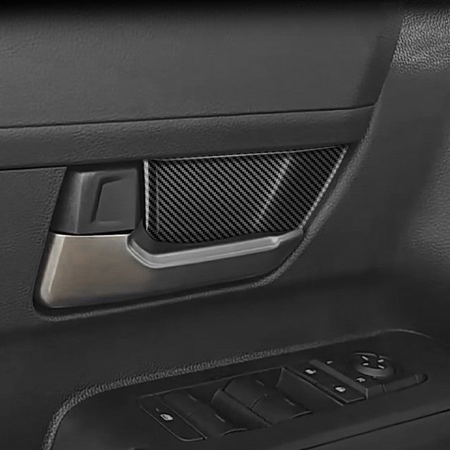 Carbon Fiber Inner Car Door Handle Bowl Cover Trim Fit For Tacoma 2024 v