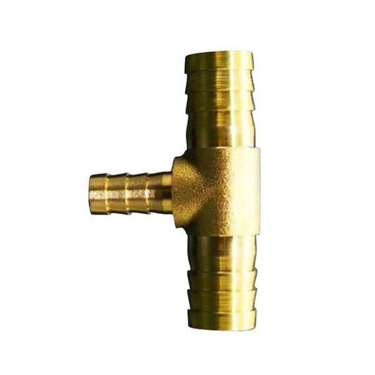 Barbed Hose Fitting Fuel Connector Tee 3-Way Brass 16mm-10mm-16mm 5/8 3/8 5/8 Q