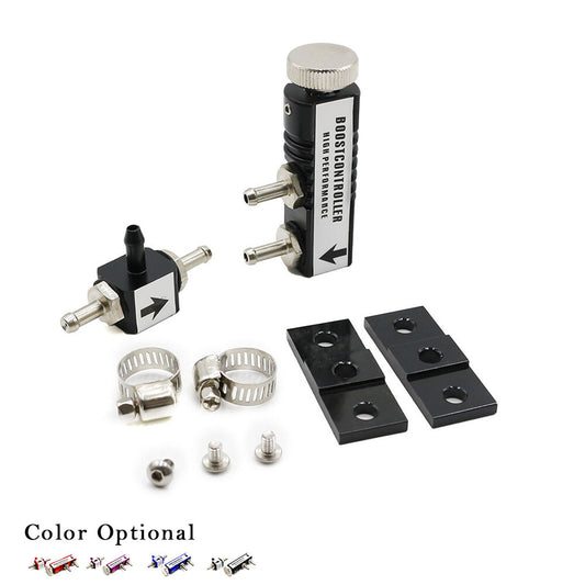 1 Universal Adjustable Manual Turbo Charger Boost Controller Kit 1-30PSI Black