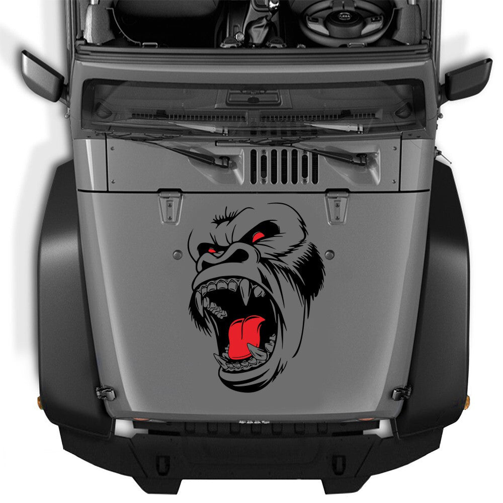 Car Side Door Bonnet Vinyl Decal Horror Gorilla Graphics Decoration Stickers