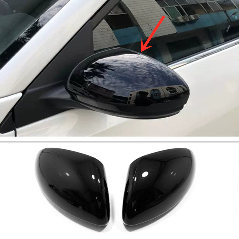 Bright Black Rearview Mirror Cover Trim 2pc For Altima 2019-2023 v