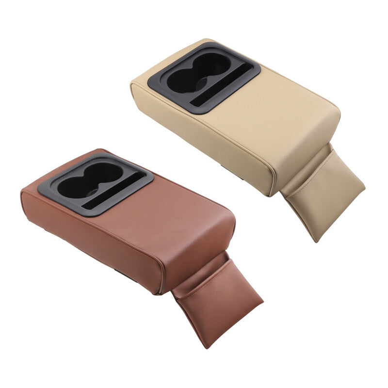 1PC Armrest Cover Cushion Center Console Armrest Storage Box Cup Holder v