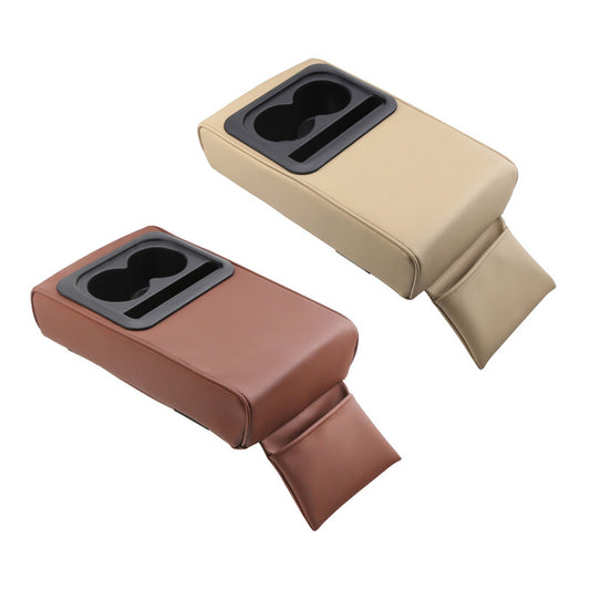 1PC Armrest Cover Cushion Center Console Armrest Storage Box Cup Holder v