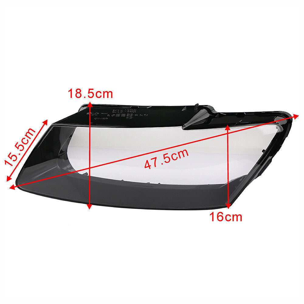 2¡Á F¨¹r for Audi Q5 8RB 2009-2013 Scheinwerferglas Linse Scheinwerfer Abdeckung L+R
