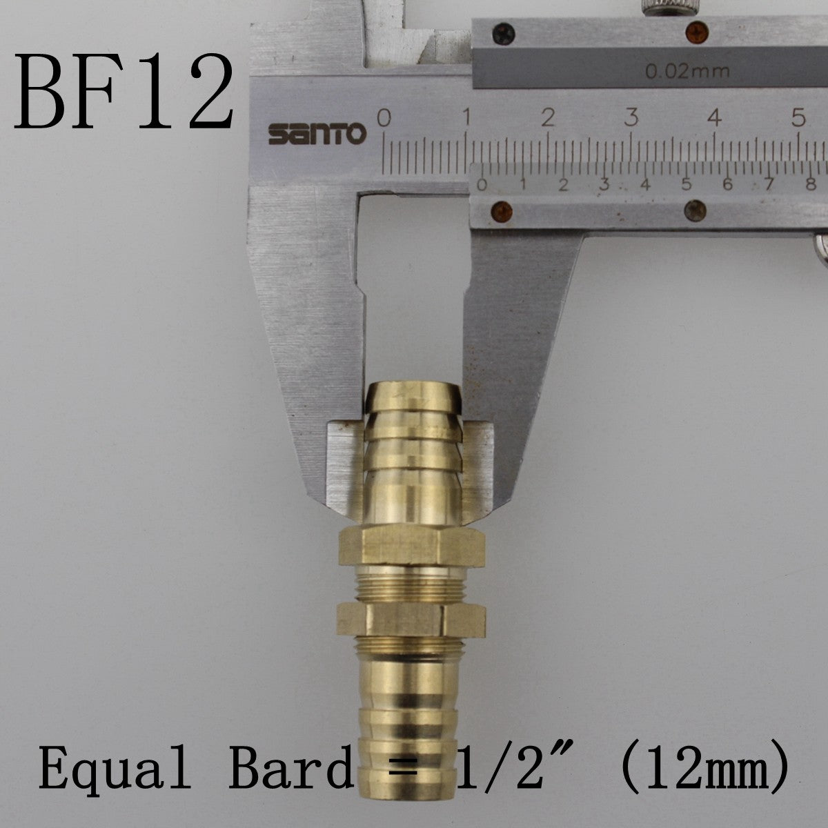 6Pcs 1/2(12mm ) Hose Barb Brass Bulkhead Pipe Fitting Coupler Connector Adapter