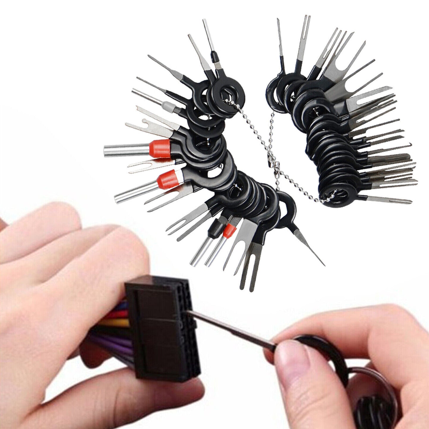 100-piece pin-load top wire kit extractor, automatic terminal removal connector puller tool Q