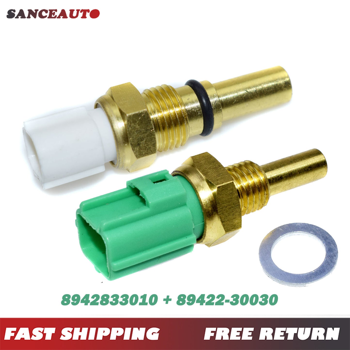 2-pack of radiator coolant fan switch and coolant temperature sensor for 1990-01- n