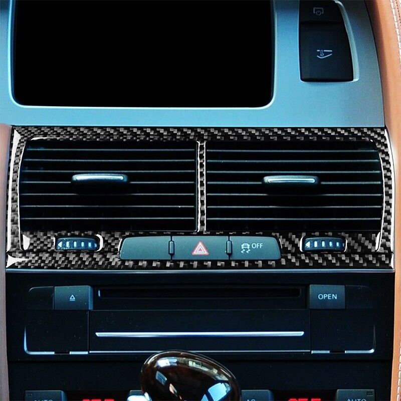 Real Carbon Fiber Car Middle Air Vent Outlet Cover Trim for Audi Q7 2005-2015