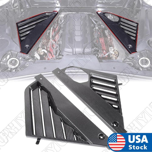 Carbon Fiber Look Engine Bay Panel Cover For Chevy for Corvette C8 2020-2024