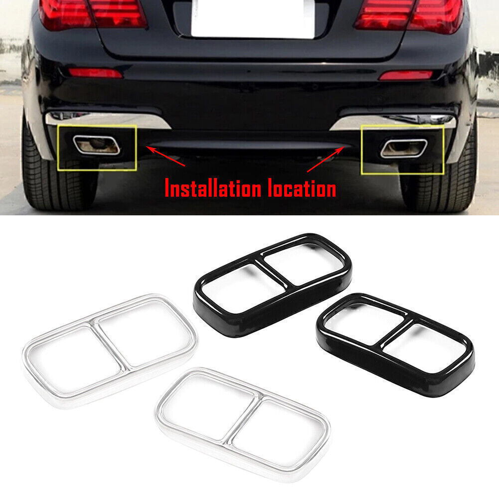Exhaust pipe cover trim for BMW F01 7 Series (2009-14 10-)