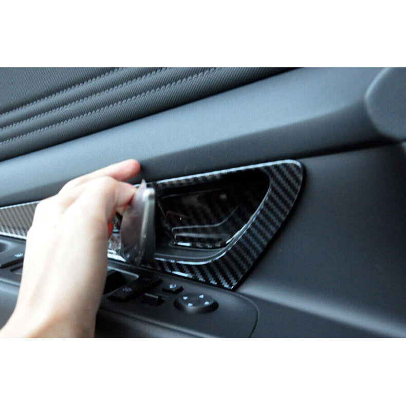 for Hyundai for Elantra 2021-2024 Carbon Fiber Car Door Handle Bowl frame Cover Trim