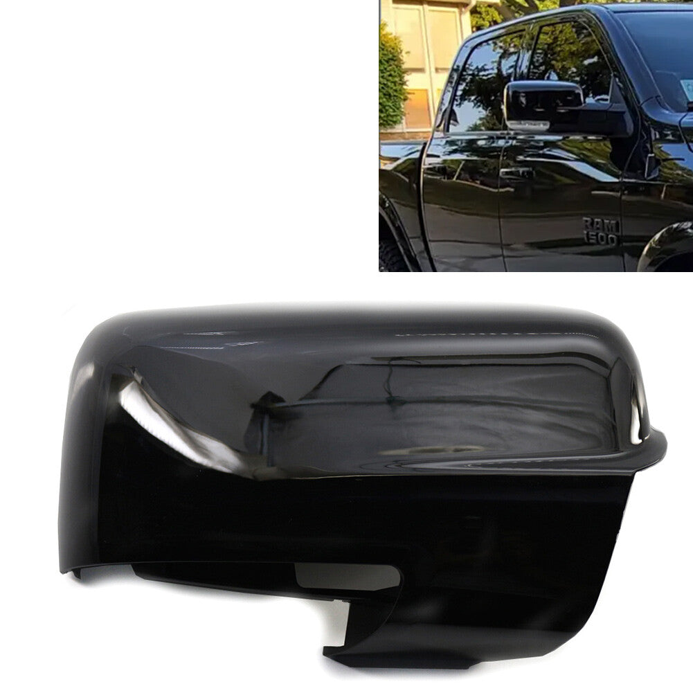 Mirror Covers W/ Bottom Turn Signal Cutout for Dodge for Ram 1500 2013-2018 Black R