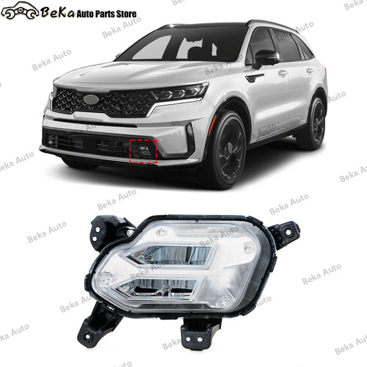 Suitable for 2021 and 2022 for Kia Sorento LH front LED daytime running lights and fog lights with bulbs