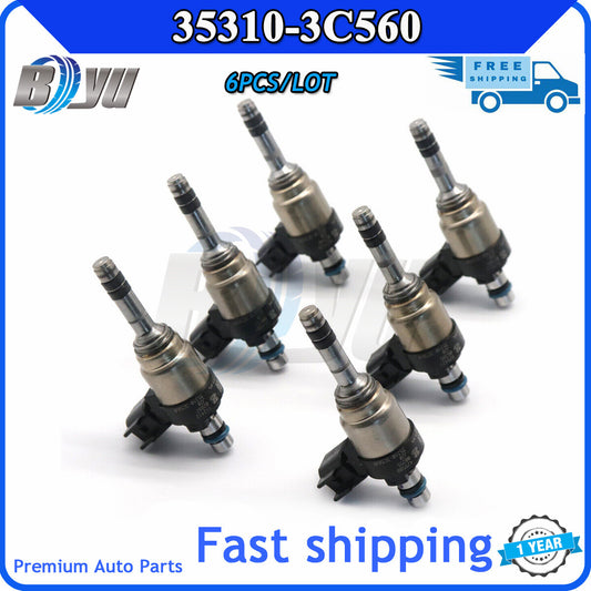 6x fuel injectors 35310-3c560 14-18 for Hyundai Santa Claus 3.8L V6 for Kia Sorento 3.3L V6 v