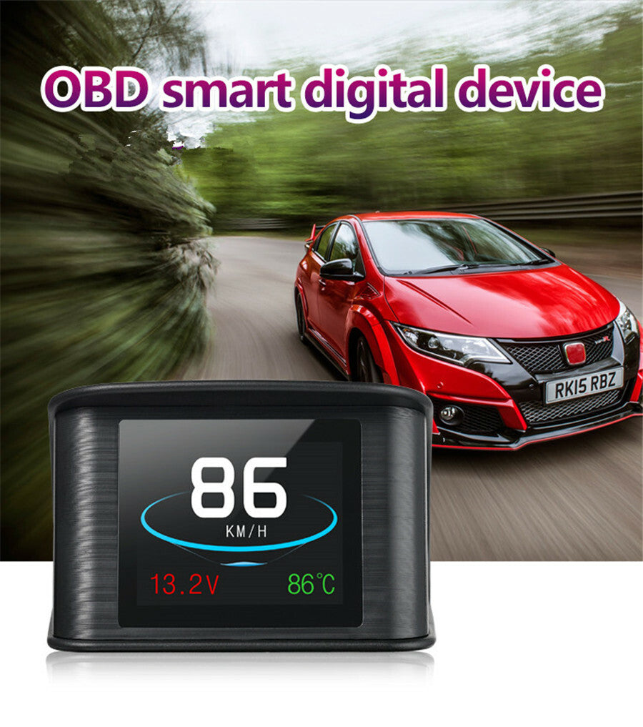 Car digital OBDII driver computer display speedometer and coolant temperature gauge - n