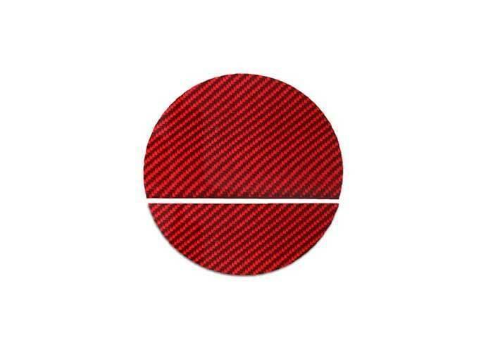 for Ford for Mustang 2015-2022 Red Real Carbon Fiber Outside Fuel Oil Tank Cap Cover