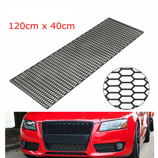 120x40CM Universal Plastic Racing Honeycomb Mesh Grill Spoiler Car Bumper Vent n