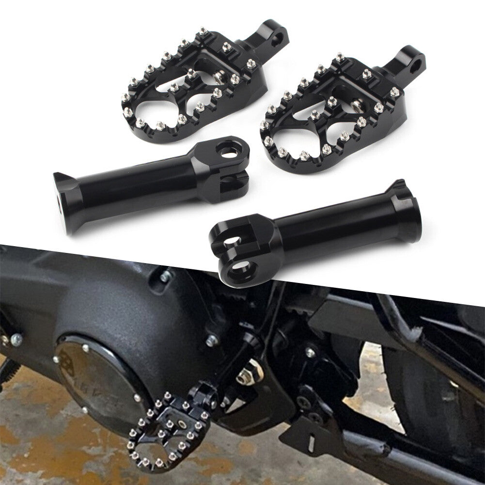 Black Rear Passenger Foot Pegs W/Bracket Assembly for Harley Softail Street Bob