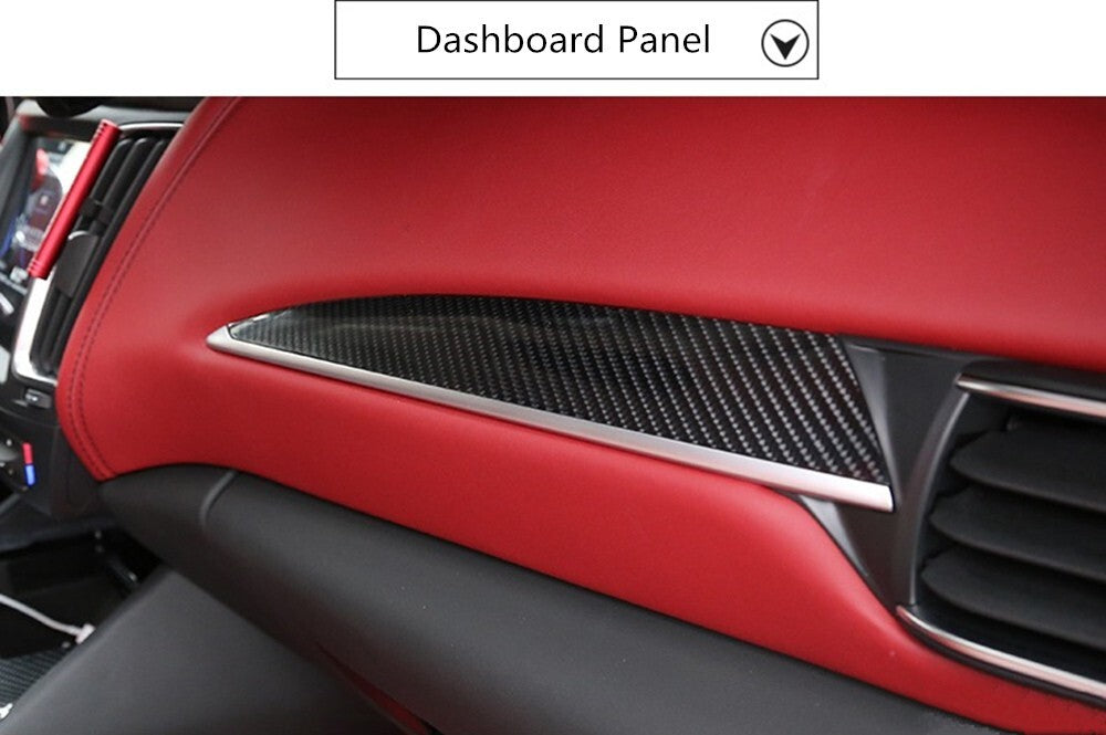 5D Carbon Fiber Sticker Gear Shifter Panel Cover for Maserati for Levante 2020-2022
