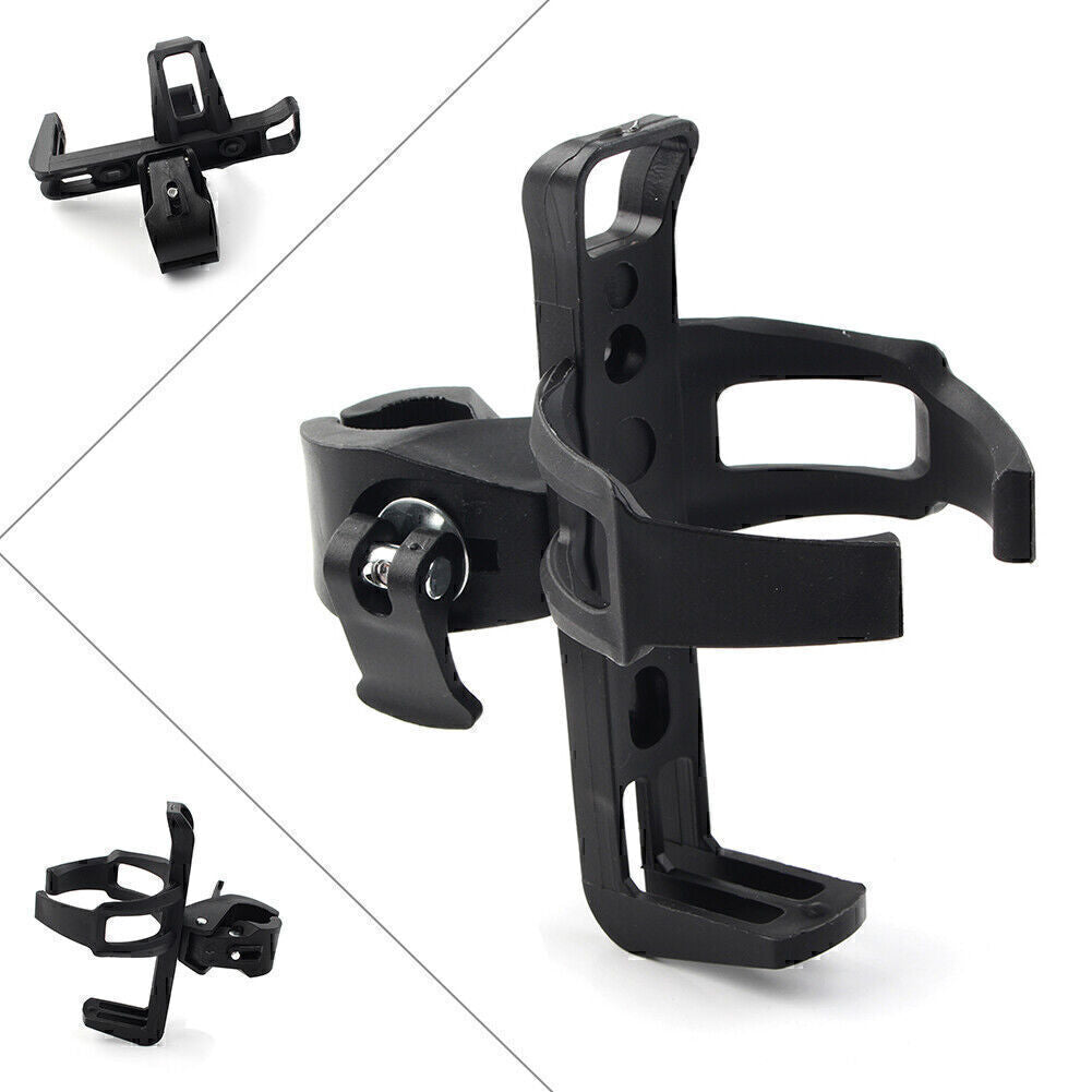 Cup holder/drink holder clip suitable for strollers, bicycles, wheelchairs, and walkers - Black n