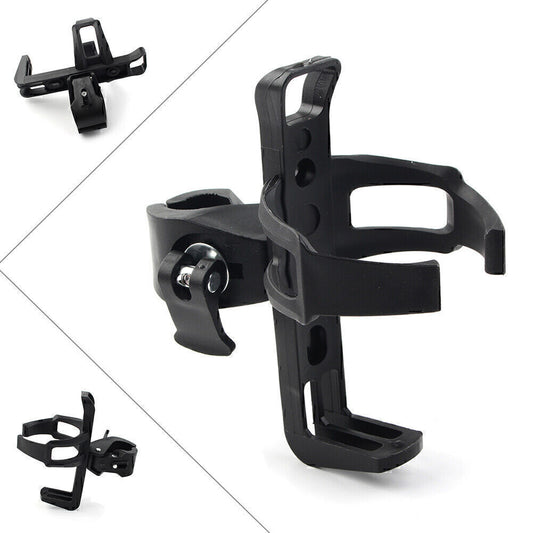 Cup holder/drink holder clip suitable for strollers, bicycles, wheelchairs, and walkers - Black n