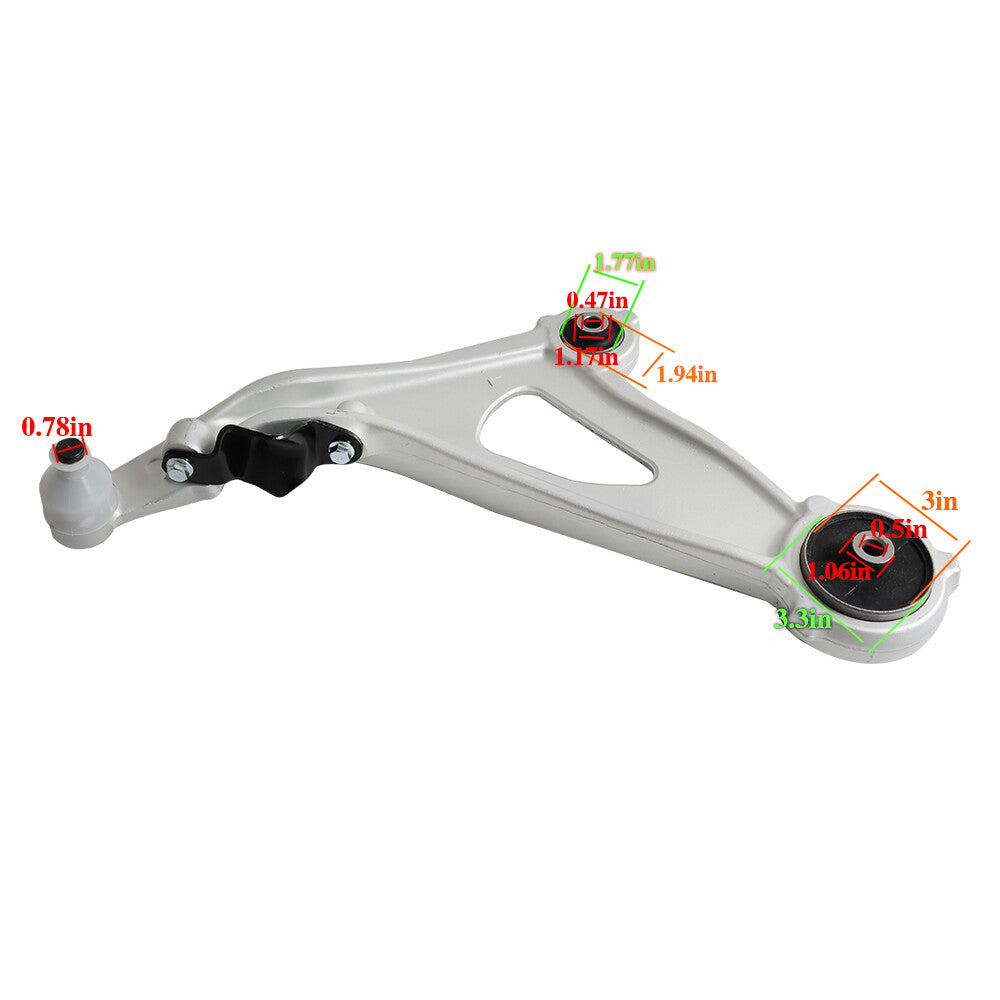 Two-piece front lower control arms are suitable for the 2013-19 Pathfinder and the 2014-22 for Infiniti QX60. n