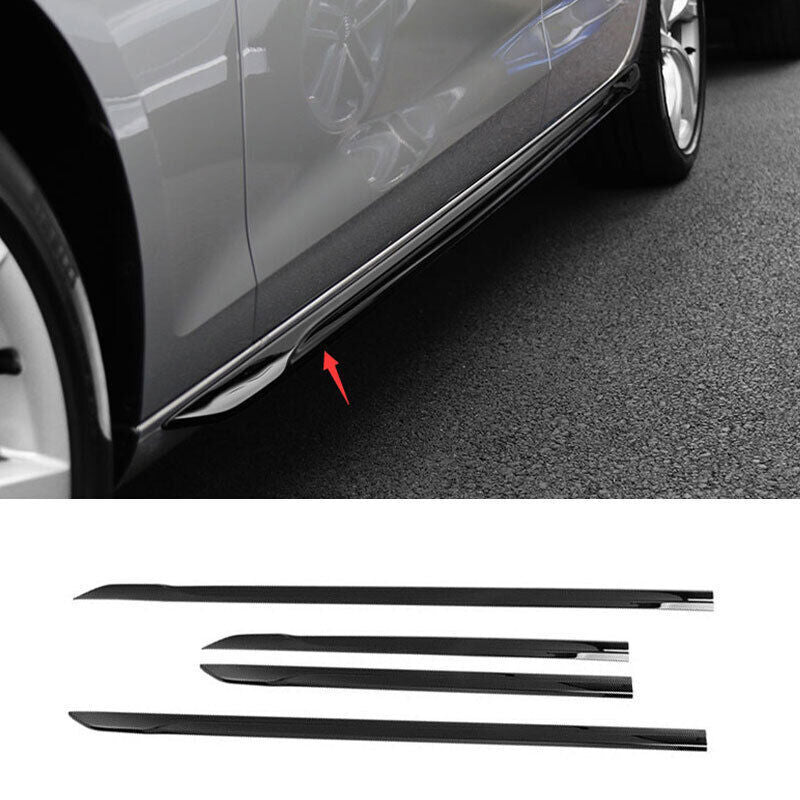 for Audi A4 B9 2020-2021 Black Steel Side Door Body Guard Molding Cover Trim 4