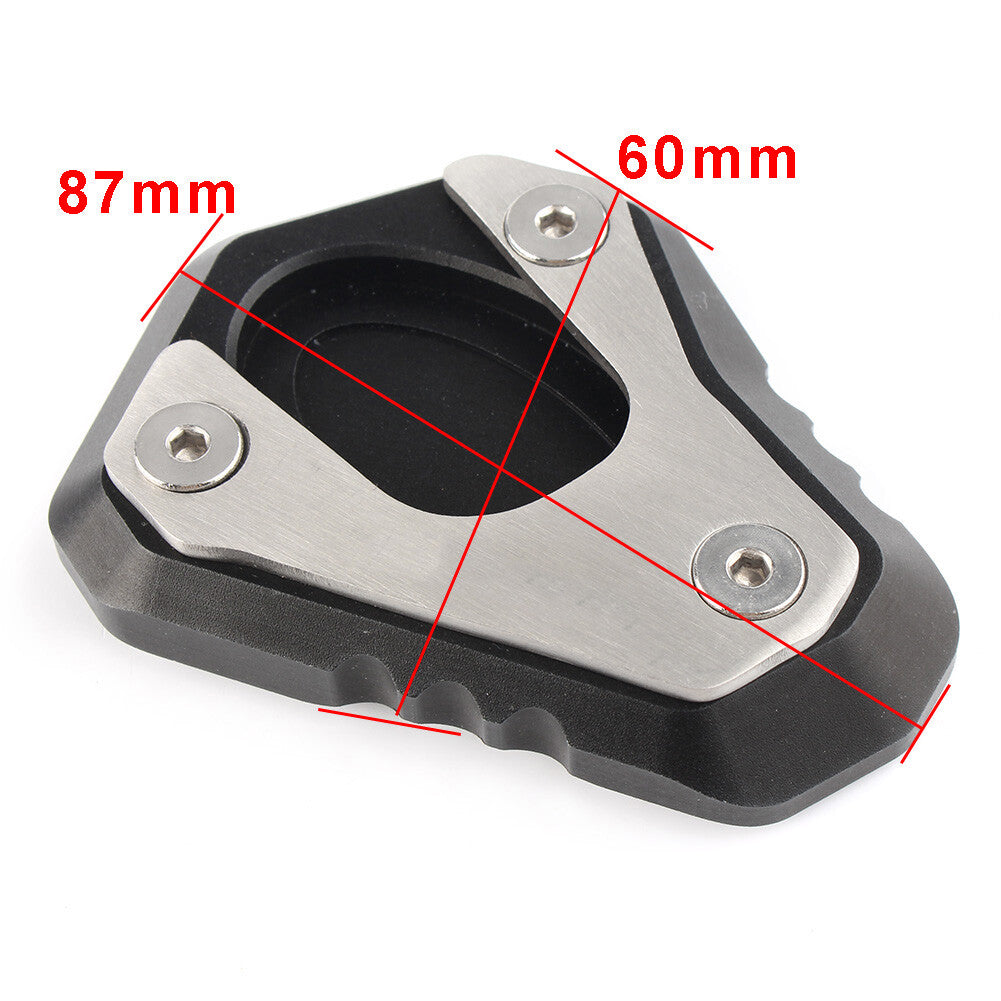 Fit for Kawasaki Z650 2017-2018 Aluminum Side Kick Stand Extension Plate Pad Black Q