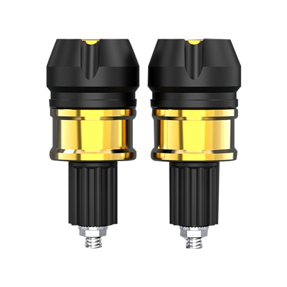 Pair CNC Aluminum Motorcycle ATVs Handlebar Grips Bar End Cap Plugs Slider Gold Q