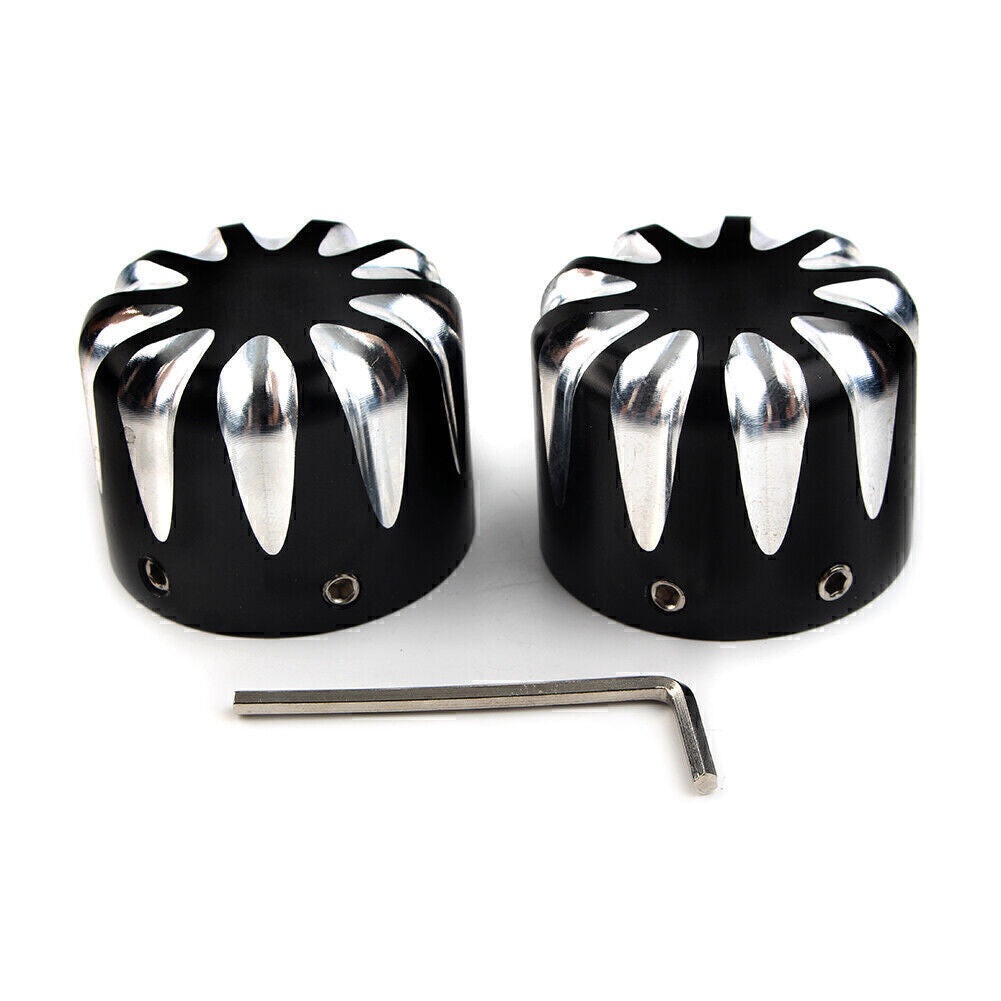 Black Front Axle Cap Nut Cover Fit for Harley Electra Glide Sportster Q