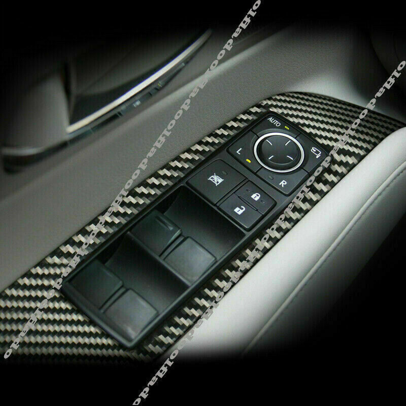 for Lexus RX270 350 450H 2009-2015 Carbon Fiber Window Lift Panel Switch Trim 4X