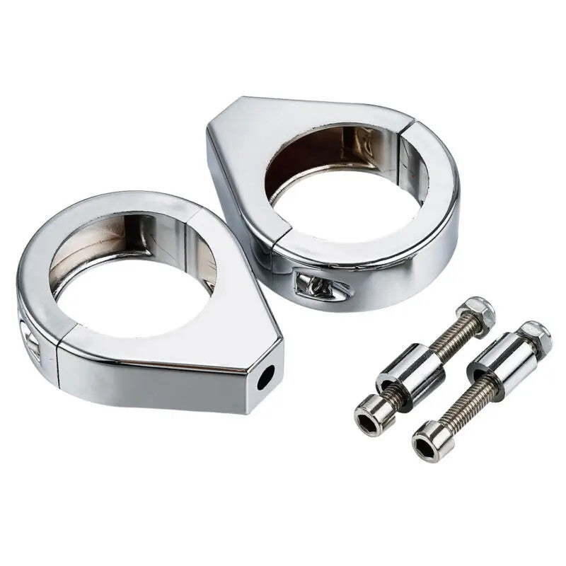 41mm Motorcycle Turn Signal Mount Bracket Fork Relocation Clamps for Dyna Street