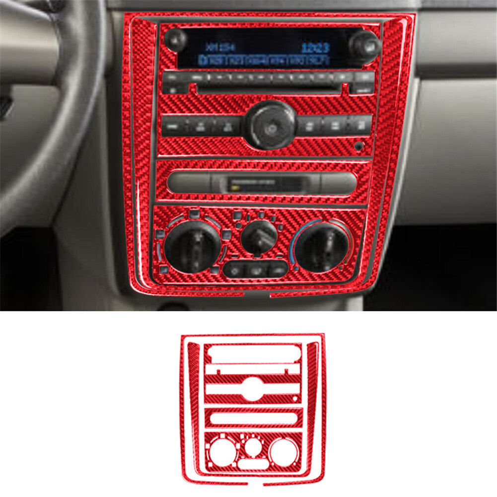 Central Control Button Frame Trim Red Carbon Fiber For FJ Curiser 2007-21 v