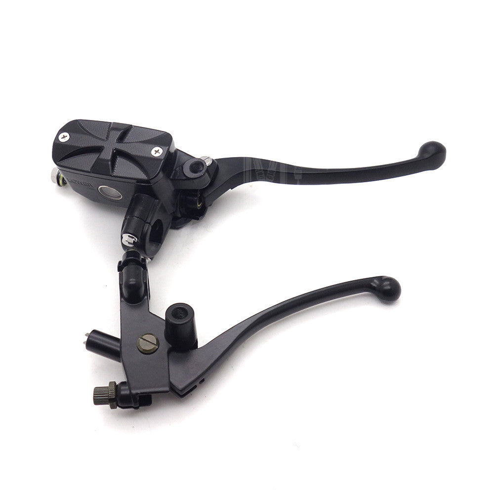 7/822mm Black Cross Handlebar Control Reservoir 14mm Bore Brake Clutch Levers Q