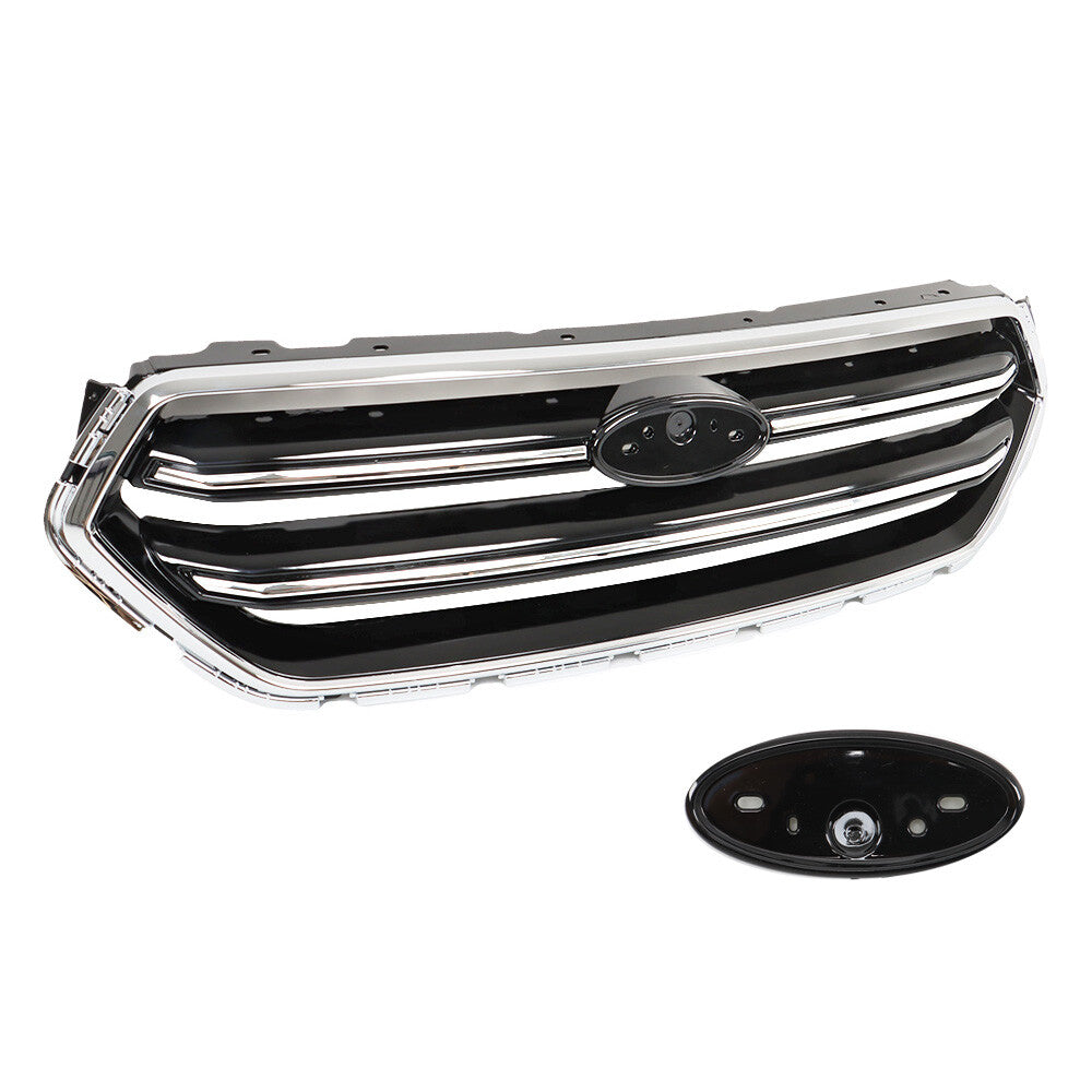 Black chrome trim on the front upper bumper for 2017 and 2019 Escape. n