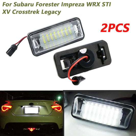 LED License Plate Lights for Subaru Forester Impreza WRX STI XV Crosstrek Legacy v