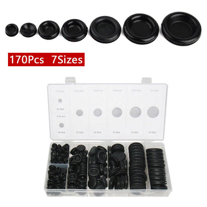 170 pieces/sets of rubber grommet firewall hole plug wire gasket kit in US stock - n