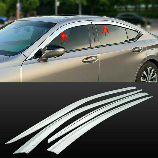 for Lexus ES350 300H 250 2019-22 Chrome Window Visor Vent Shades Sun Rain Guard