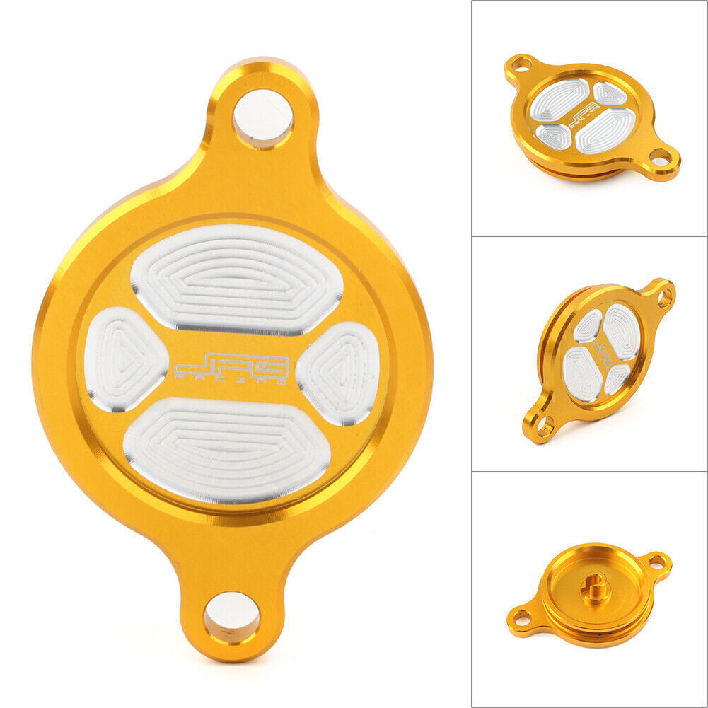 for Suzuki RMZ250 RMZ450 RMX450Z 2010-2017 Gold Motorcycle Oil Filter Cover Cap Q